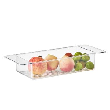 Clear Plastic Over Sink Colander Strainer  